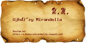 Ujházy Mirandella névjegykártya